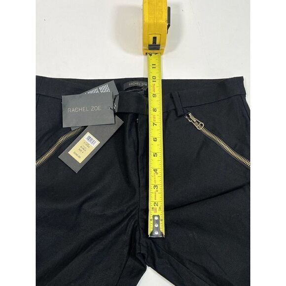 Rachel Zoe Black Julietta Lamb Suede Detail Riding Equestrian Pants Size 4 - Picture 11 of 15